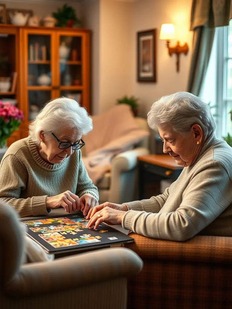 A serene and secure memory care unit with specialized activities designed to stimulate cognitive function and provide comfort to residents with dementia.